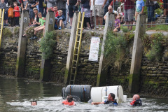 Kingsbridge - Kingsbridge Fair Week - Raft Race - Creeks End don't get far before swimming