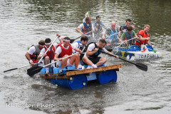 Kingsbridge - Kingsbridge Fair Week - Raft Race - "The Pat Rafters" take on "Toad Hall"