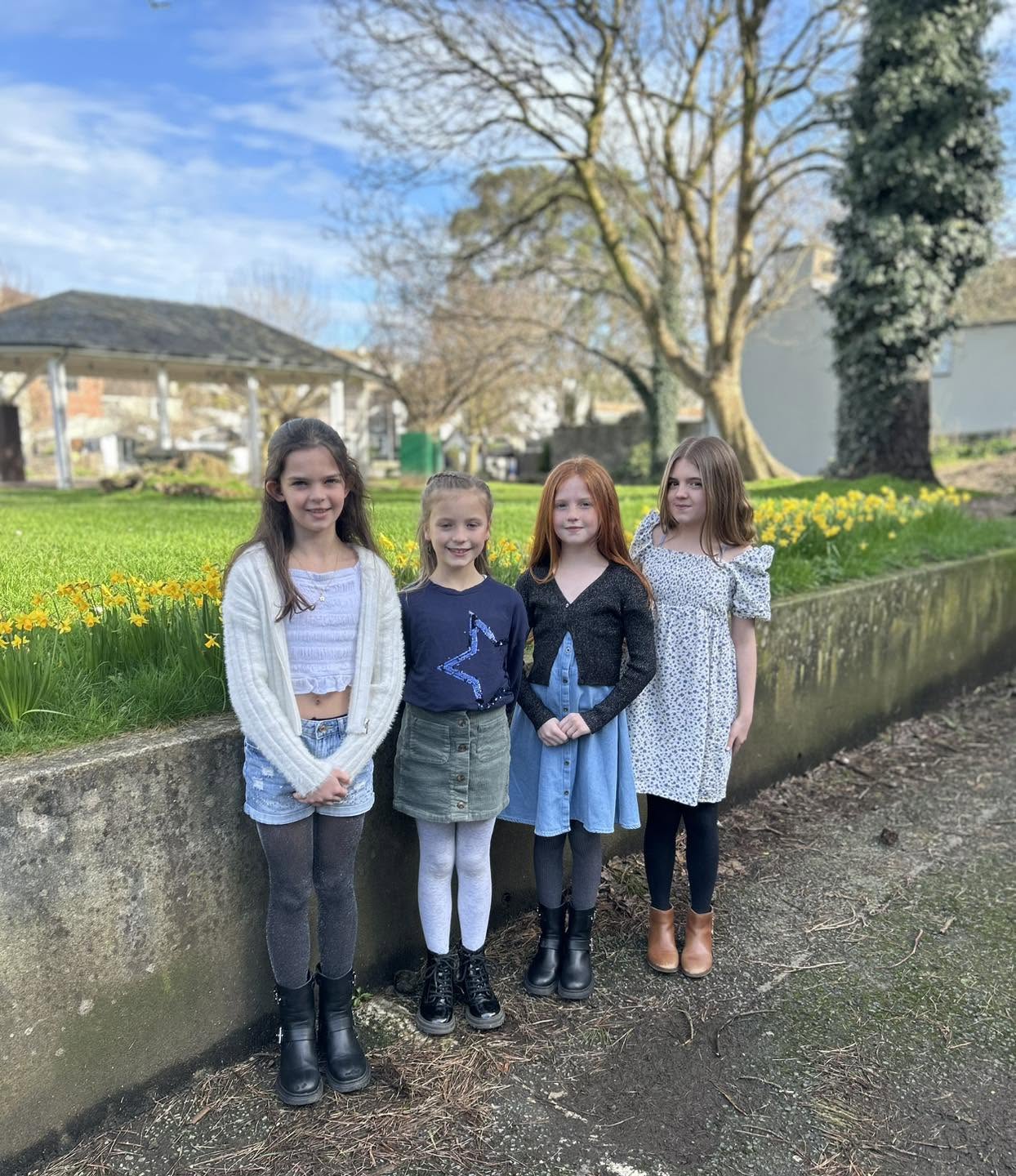 Photo showing 4 girls who have been selected as Kingsbridge Fair Week Royalty.